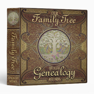 Classeur Arborescence familiale Antique Livre en cuir Vint