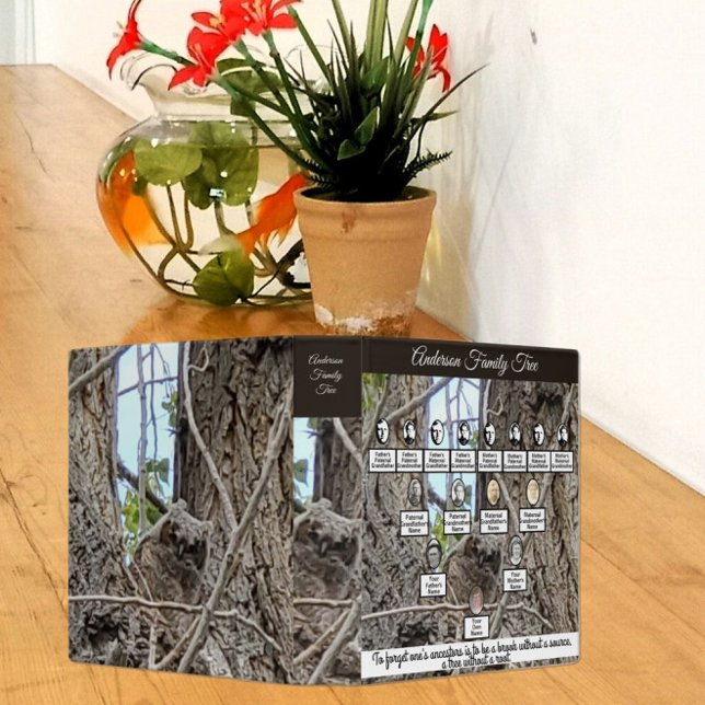 Classeur Arborescence familiale de quatre générations | Owl (Créateur téléchargé)