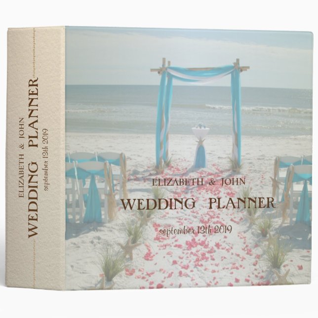 Classeur Arbour de mariage de plage (Devant/Côté)