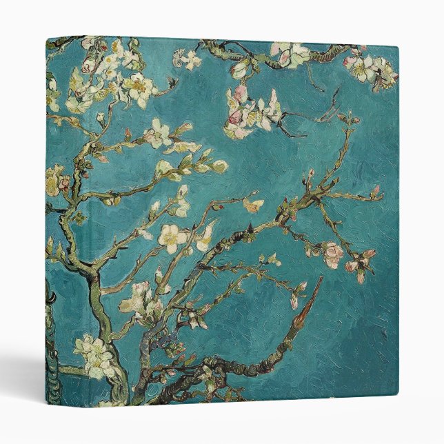 Classeur Arbre d'amande en fleurs - Van Gogh (Devant/Côté)