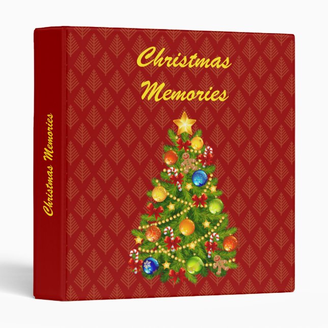 Classeur Arbre de Noël vert (Devant/Côté)