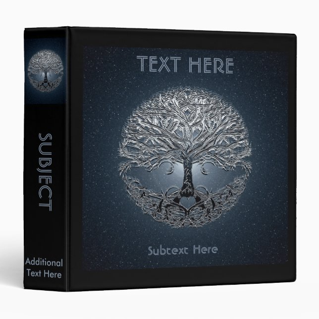 Classeur Arbre de nuit silencieuse de ciel bleu de la vie (Devant/Côté)