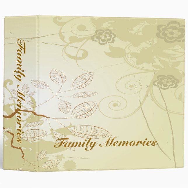 Classeur Arbre de souvenirs de famille rétro (Devant/Côté)