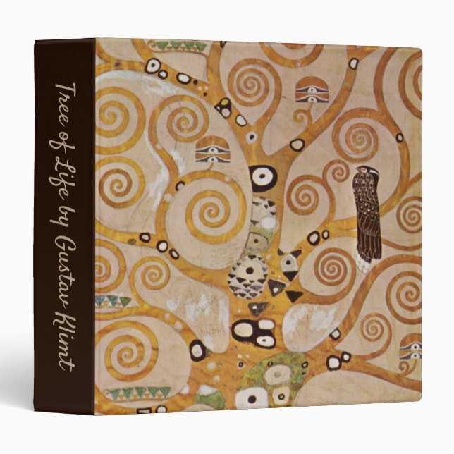 Classeur Arbre de vie de Gustav Klimt, Art Nouveau stylisé (Devant/Côté)