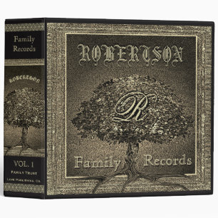 Classeur Arbre d'or de la vie Vintage Look Family Records