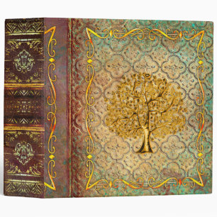 Classeur Arbre doré de Faux Leather Tome antique