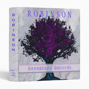 Classeur Arbre mauve de généalogie de l'arbre généalogi
