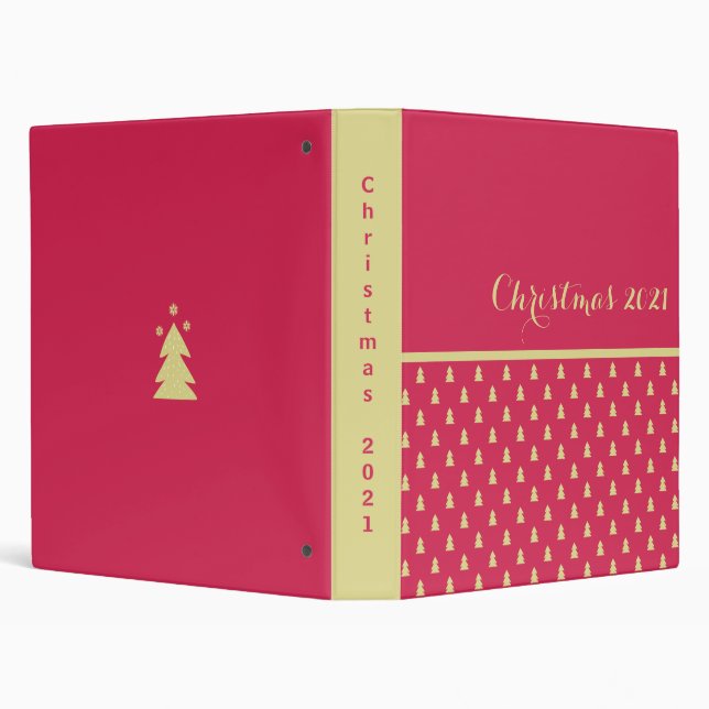 Classeur Arbres de Noël dorés (Arrière-plan)