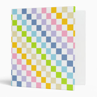 Classeur Arc-en-ciel en pastel Checkered