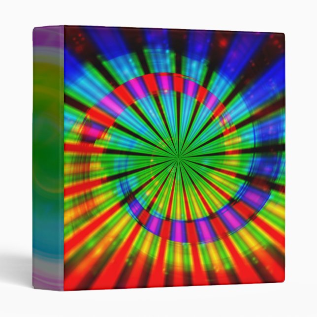 Classeur Arc-en-ciel Super à Cravate-Dye (Devant/Côté)