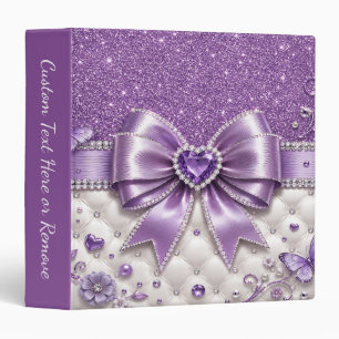Classeur Arc en diamant violet Design personnalisé avec écl