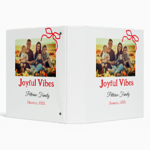 Classeur Arc rouge joyeuse Vibes ajouter nom de famille pho