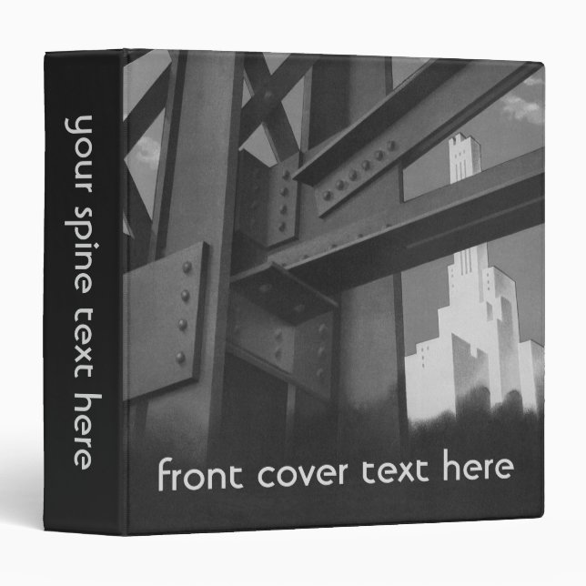 Classeur Architecture de gratte-ciel en construction en aci (Devant/Côté)