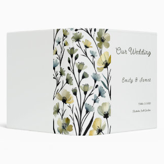 Classeur Archivador Sage Green & Soft Yellow Botanical Wedd