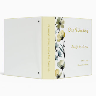 Classeur Archivador Sage Green & Soft Yellow Botanical Wedd