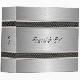 Classeur Argent métallique gris clair aluminium brossé Look