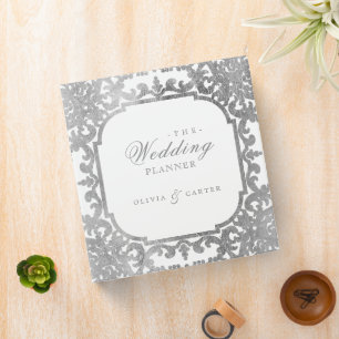 Classeur Argent orné romantique vintage organisateur de mar