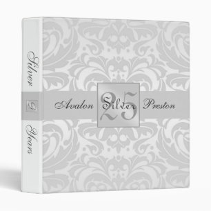 Classeur argenté d'album de mariage d'anniversaire