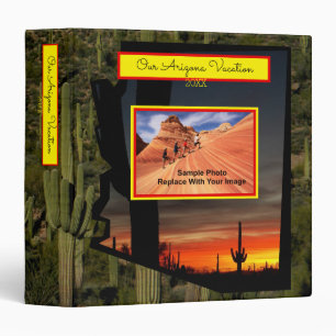 Classeur Arizona Saquaro Cactus Forest et Sunset Scene