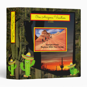Classeur Arizona Saquaro Cactus Forest et Sunset Scene