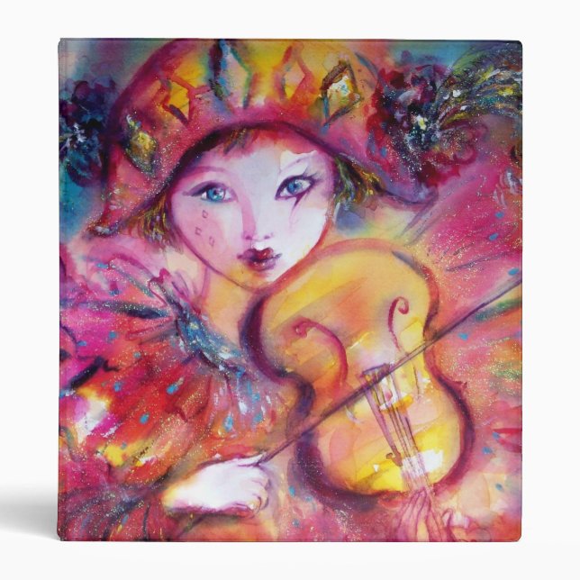 Classeur ARLECCHINO ET COLOMBINA / Masques de carnaval véni (Devant)