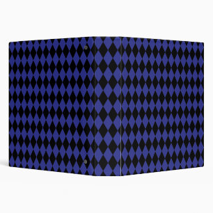 Classeur Arlequin bleu et noir
