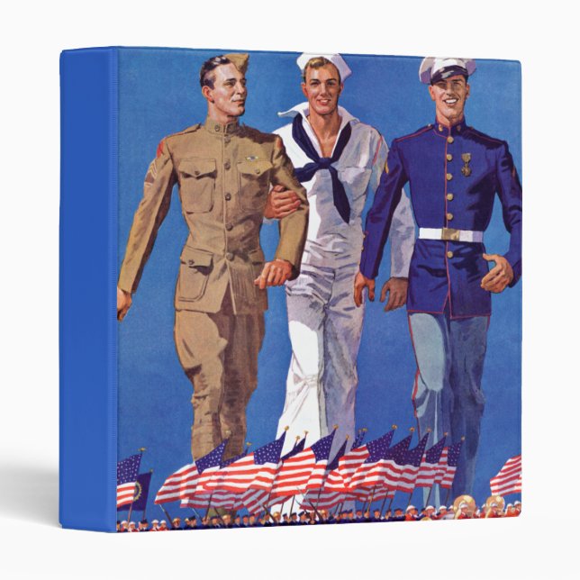 Classeur Armée, marine et marines (Devant/Côté)