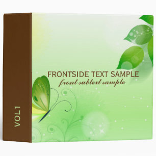 Classeur Arrière - plan de printemps vert avec papillon