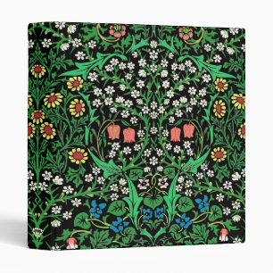 Classeur Arrière - plan floral de William Morris et noir