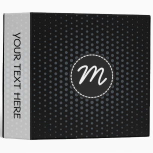 Classeur Arsenic Techno Points Monogramme Moderne Noir