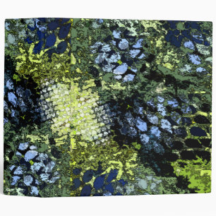 Classeur Art abstrait - bleus et verts