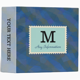 Classeur Art Abstrait Mosaïque Monogramme Personnalisé #86