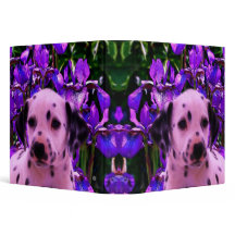 Art de chien Fleurs d'Iris Chien Dalmatien