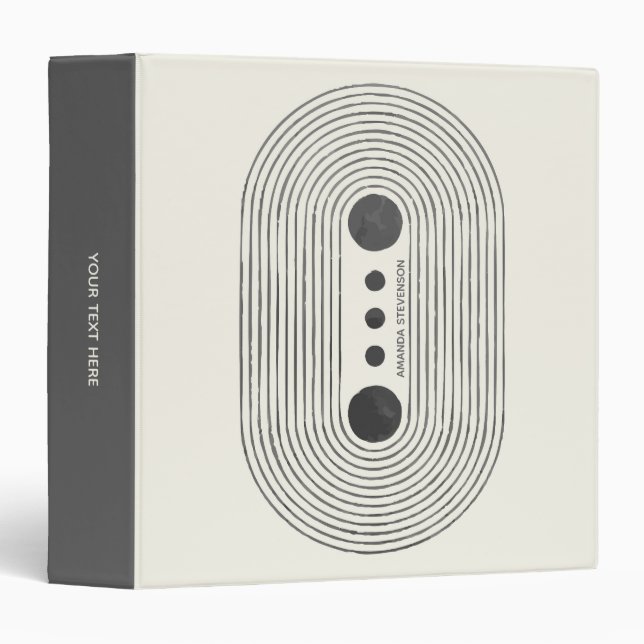 Classeur Art de la ligne d'aquarelle du milieu du siècle (Devant/Côté)