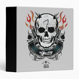 Classeur Art de tatouage de crâne et de flammes du peloton