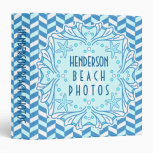 Classeur Art déco Shell d'album photos de plage et arête de