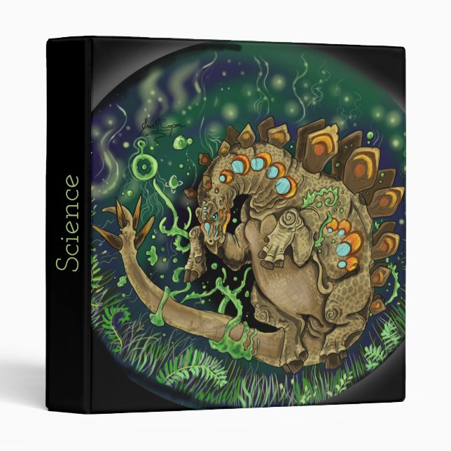 Classeur Art Dinosaure Stegosaurus (Devant/Côté)