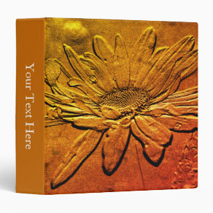 Classeur Art floral personnalisé Golden Daisy