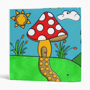 Classeur Art fongique fantaisiste de la forêt