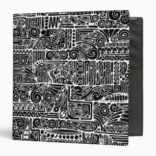 Classeur Art Géométrique Noir Et Blanc 2