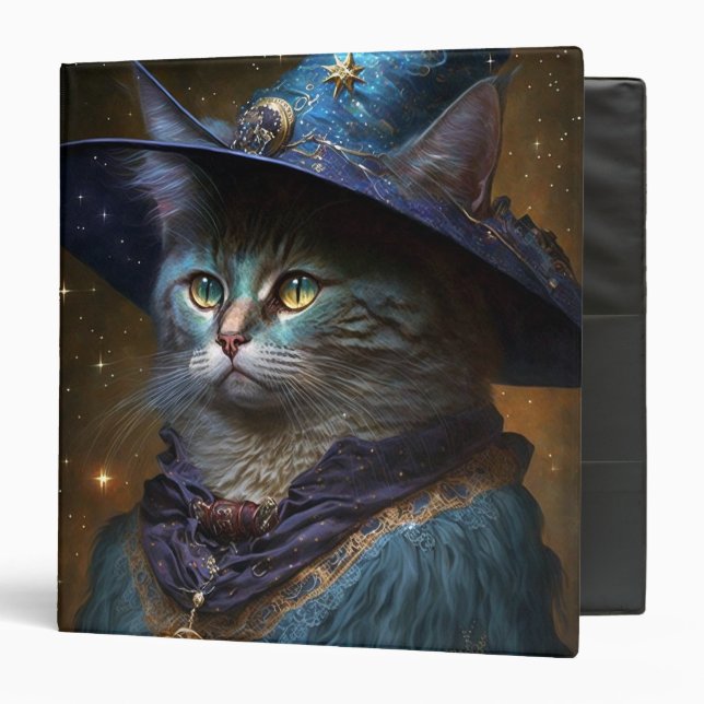 Classeur Art Imaginaire Chat Witch (Devant/Intérieur)