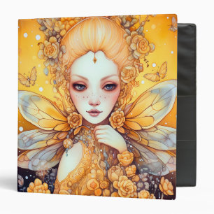 Classeur Art Imaginaire Fée Jaune Cute