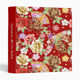 Classeur Art japonais vintage Design élégant rouge