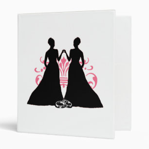 Classeur Art lesbien de Flourish de mariage de rose gai de