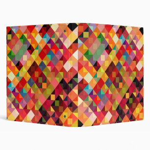 Classeur Art Motif géométrique coloré