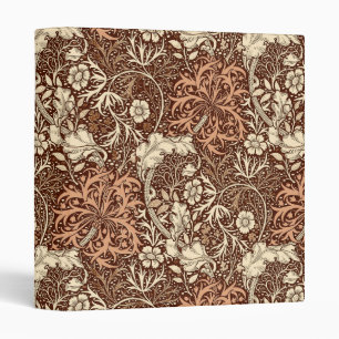 Classeur Art Nouveau Fleur d'algues, Brown et beige