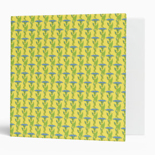 Classeur Art Nouveau jaune Ipomoea papier peint fleuri damé