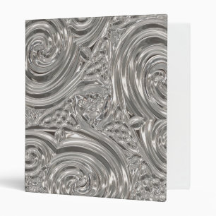 Classeur Art nouveau victorien élégant en argent