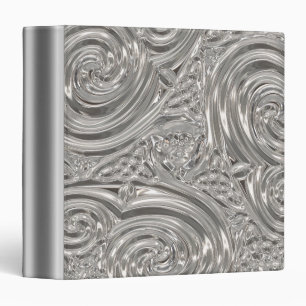 Classeur Art nouveau victorien élégant en argent