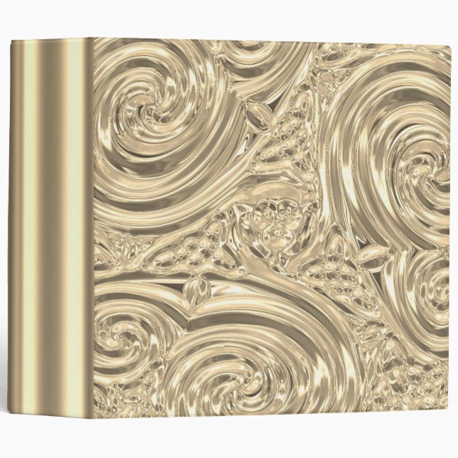 Classeur Art nouveau victorien élégant or (Devant/Côté)